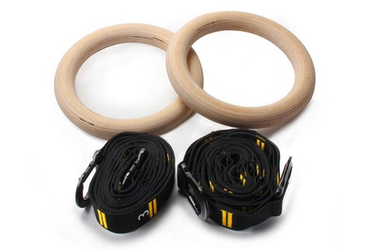 Wooden Gymnastic Rings Set Adjustable Fitness Rings for Home Workouts V1308-DSZKI-121