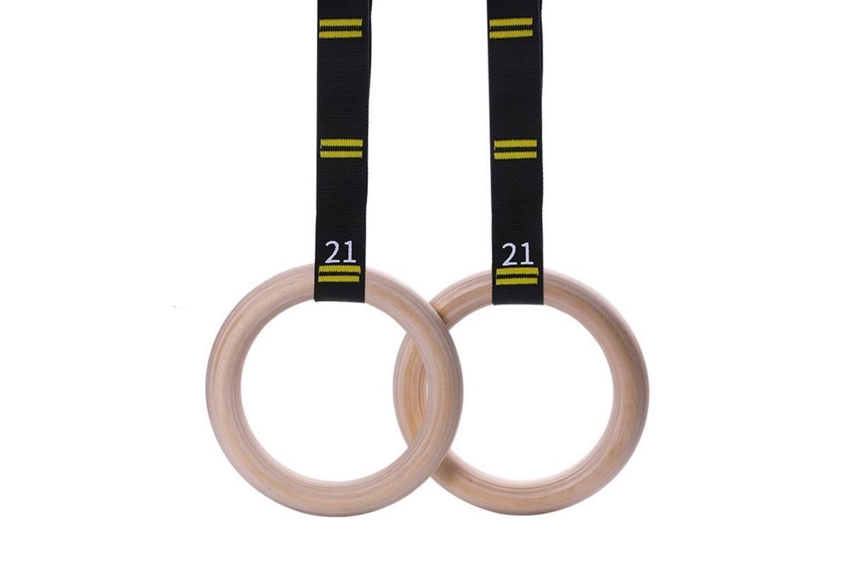 Wooden Gymnastic Rings Set Adjustable Fitness Rings for Home Workouts V1308-DSZKI-121