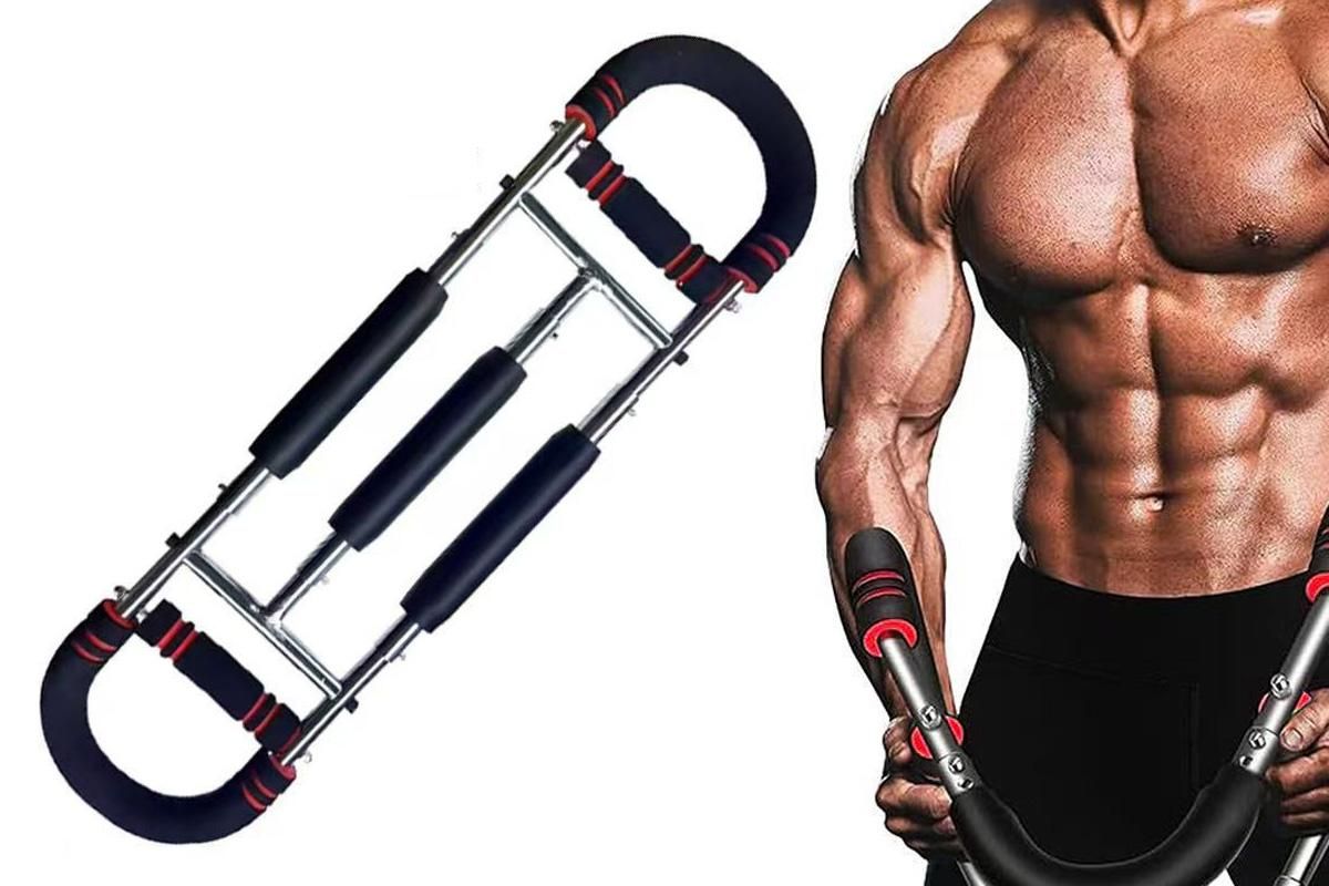 Twister Arm Trainer Adjustable Twister Arm Chest Exerciser With 3 Springs - Red V1308-DSZKI-122-1