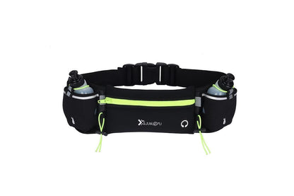 Hydration Running Belt with 2 Water Bottles and Phone Pouch for Marathon Hiking - Green V1308-DSZKI-125-1