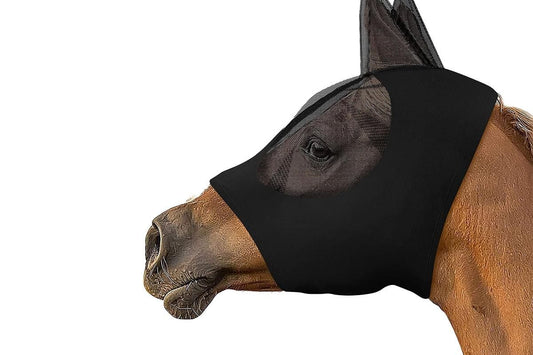 Horse Fly Mask with Ears -Black V1308-DSZKI-126-1