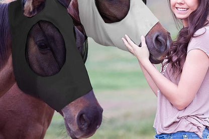 Horse Fly Mask with Ears -Black V1308-DSZKI-126-1