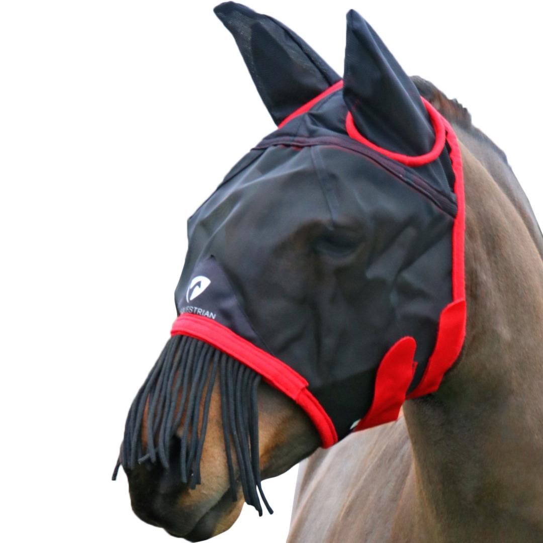 Horse Fly Mask with Ears -Black V1308-DSZKI-126-1