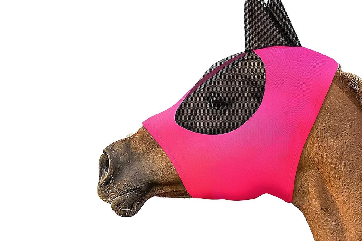 Horse Fly Mask with Ears -Purple V1308-DSZKI-126-4