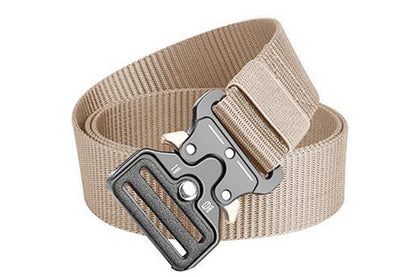 Nylon Tactical Belt Quick-Release for Outdoor Work Daily - Khaki V1308-DSZKI-128-1
