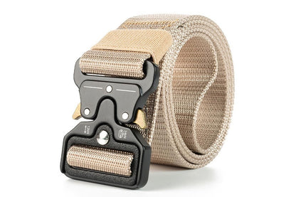 Nylon Tactical Belt Quick-Release for Outdoor Work Daily - Khaki V1308-DSZKI-128-1