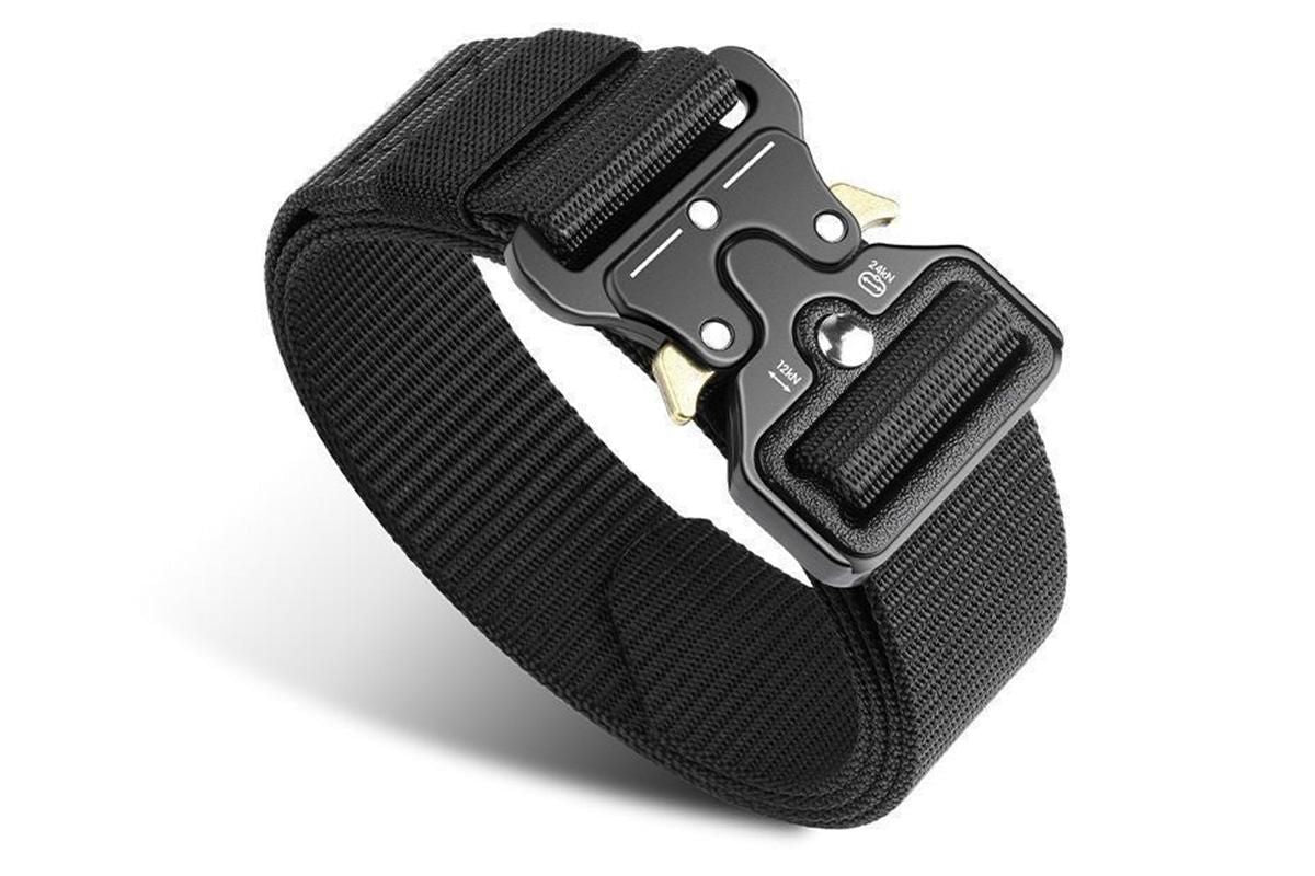 Nylon Tactical Belt Quick-Release for Outdoor Work Daily - Black V1308-DSZKI-128-2