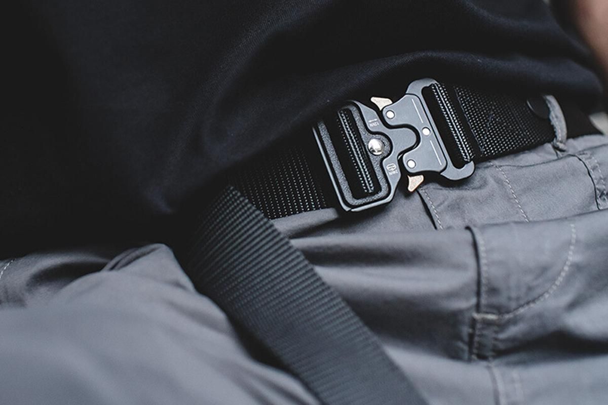 Nylon Tactical Belt Quick-Release for Outdoor Work Daily - Black V1308-DSZKI-128-2