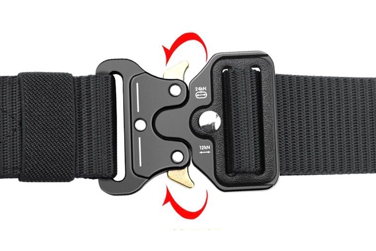 Nylon Tactical Belt Quick-Release for Outdoor Work Daily - Black V1308-DSZKI-128-2