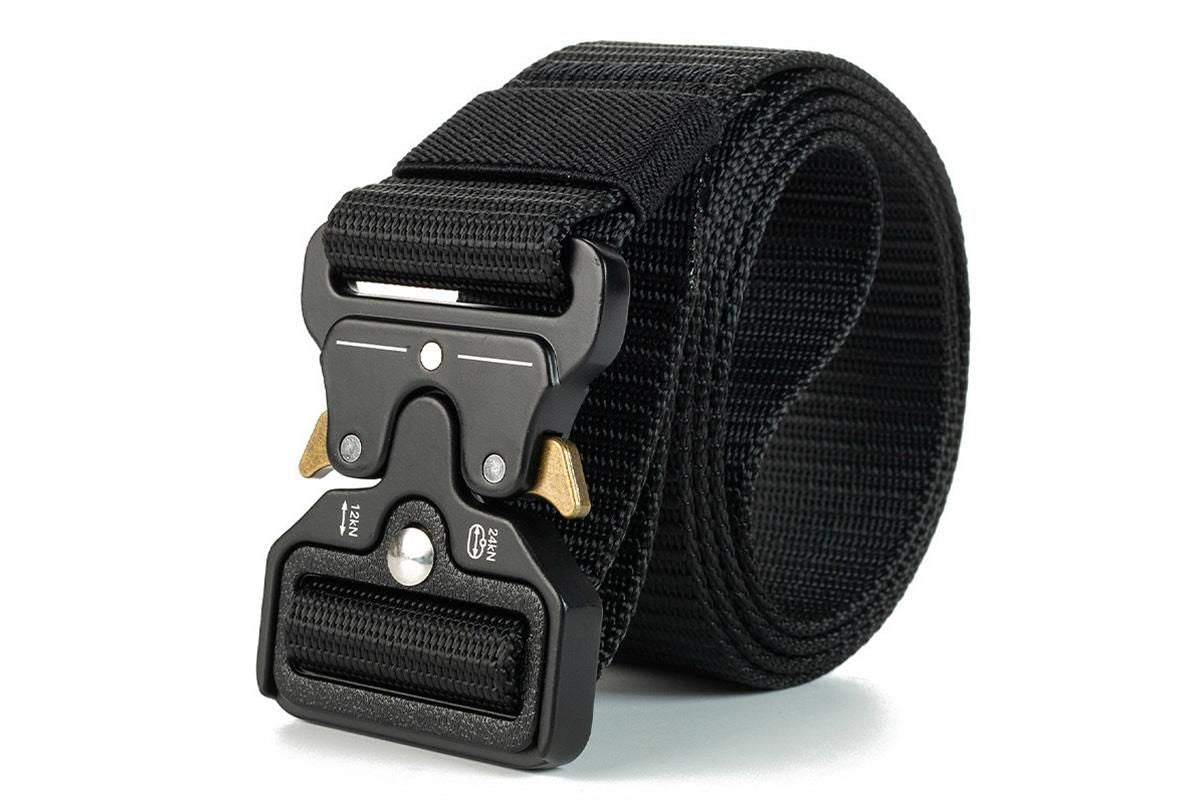 Nylon Tactical Belt Quick-Release for Outdoor Work Daily - Black V1308-DSZKI-128-2
