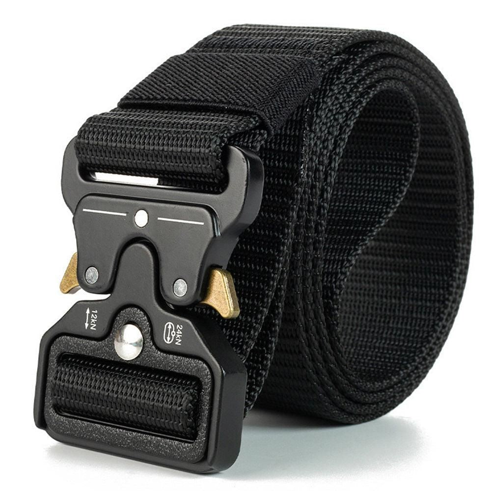 Nylon Tactical Belt Quick-Release for Outdoor Work Daily - Black V1308-DSZKI-128-2