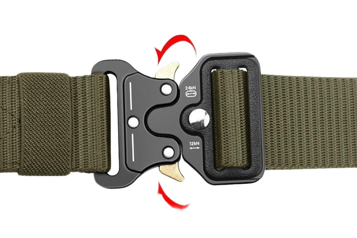 Nylon Tactical Belt Quick-Release for Outdoor Work Daily - Army Green V1308-DSZKI-128-3
