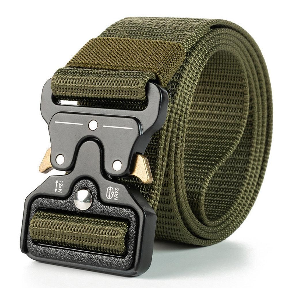 Nylon Tactical Belt Quick-Release for Outdoor Work Daily - Army Green V1308-DSZKI-128-3