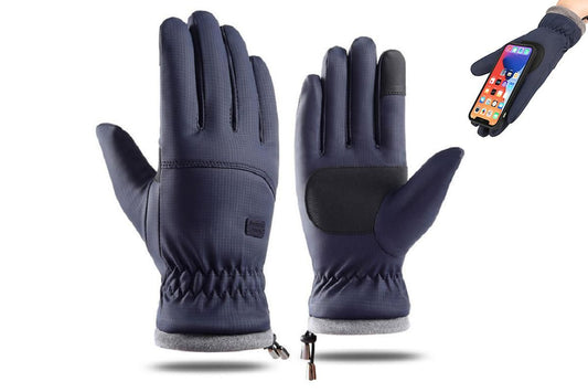 Winter Water Repellent Ski Snow Warm Gloves with Touchscreen Fingers - Blue V1308-DSZKI-13-1