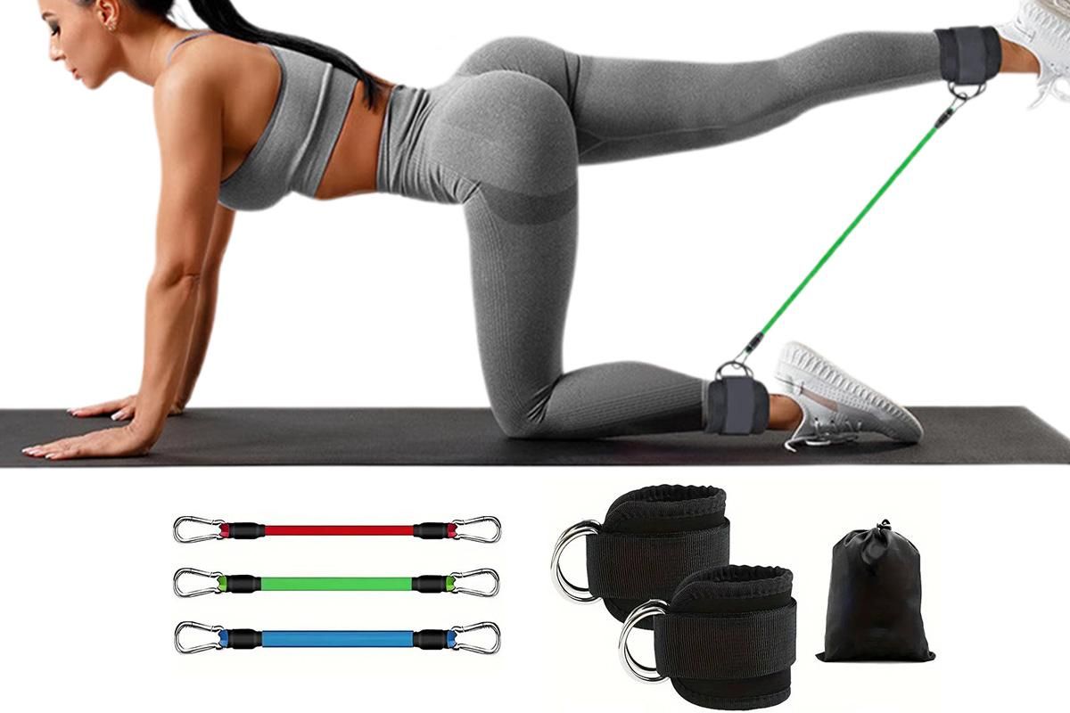 6Pcs Ankle Resistance Bands Ankle Bands for Working Out with Cuffs Resistance Bands -Mixed Color V1308-DSZKI-131-1