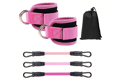 6Pcs Ankle Resistance Bands Ankle Bands for Working Out with Cuffs Resistance Bands -Pink V1308-DSZKI-131-2