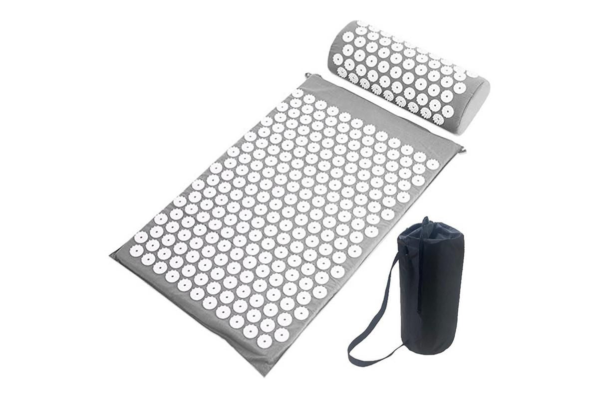 Body Massager Acupressure Cushion Mat(Black) V1308-DSZKI-132-1