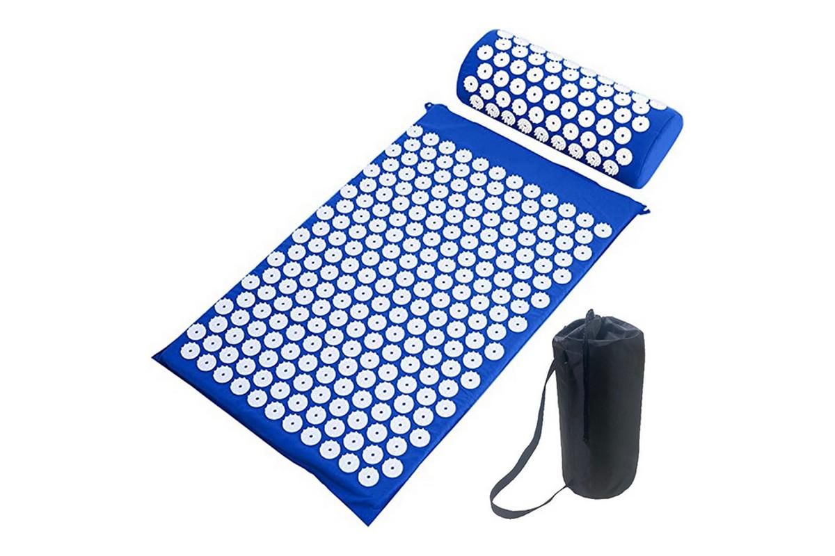 Body Massager Acupressure Cushion Mat(Blue) V1308-DSZKI-132-2