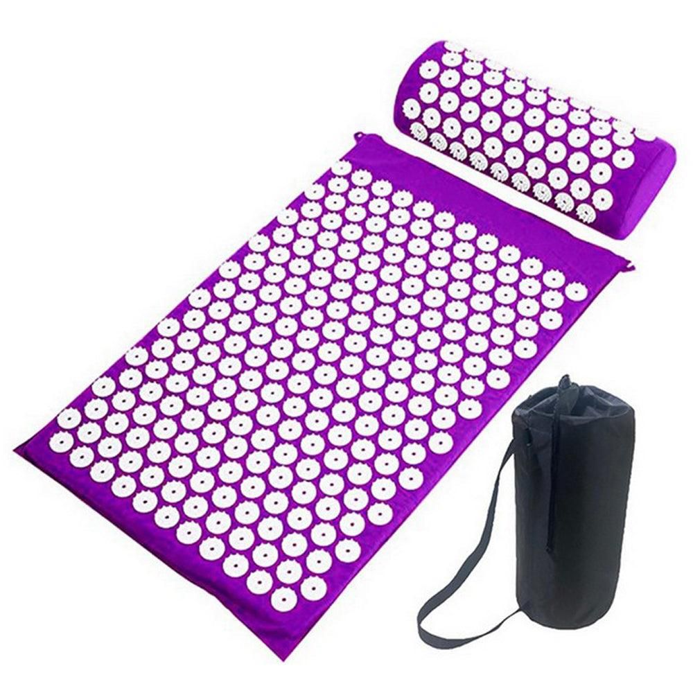 Body Massager Acupressure Cushion Mat(Purple) V1308-DSZKI-132-4