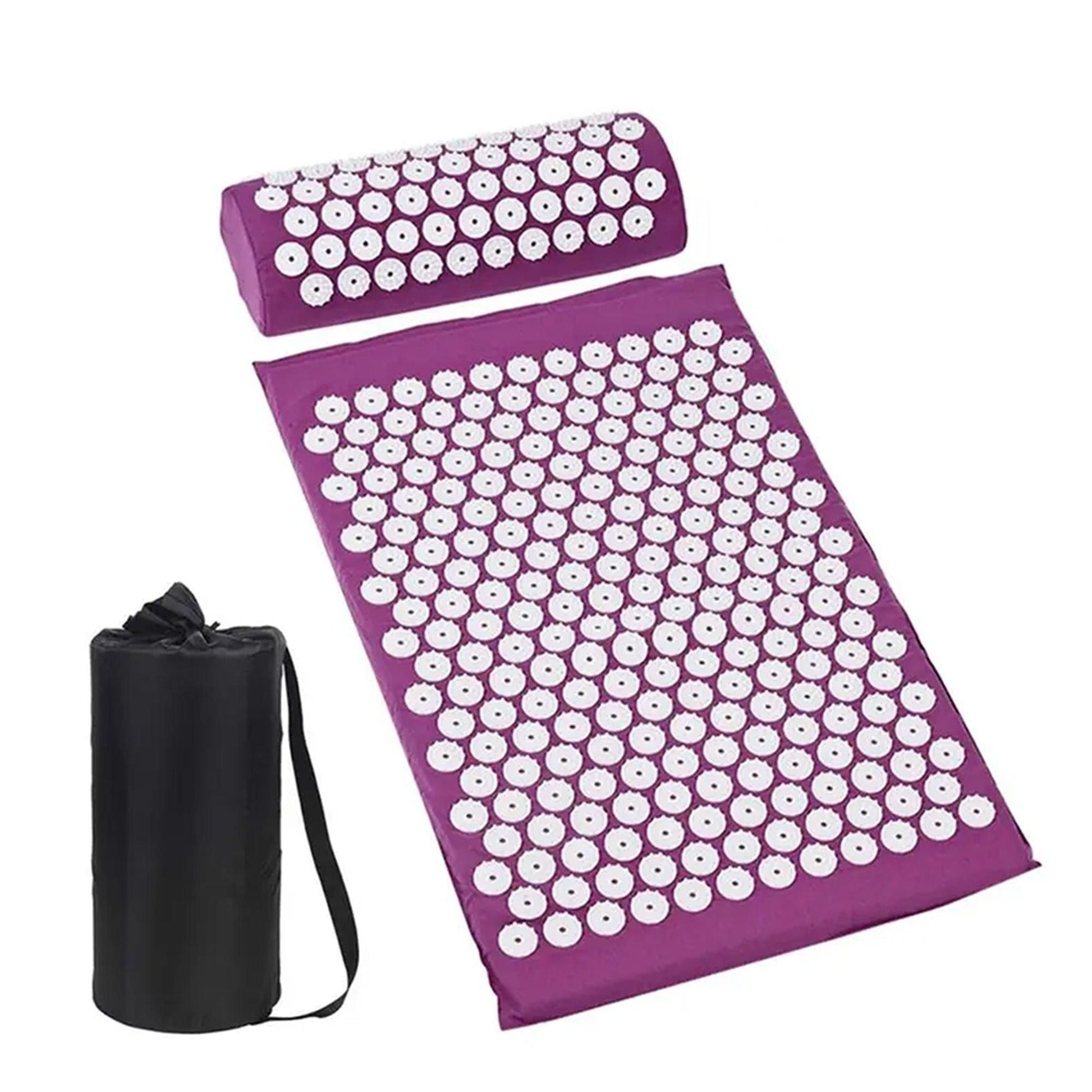 Body Massager Acupressure Cushion Mat(Purple) V1308-DSZKI-132-4