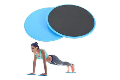 2PCS Gym Training Fitness Exercise Glider Slide Discs Core Slider Workout -Black V1308-DSZKI-133-2