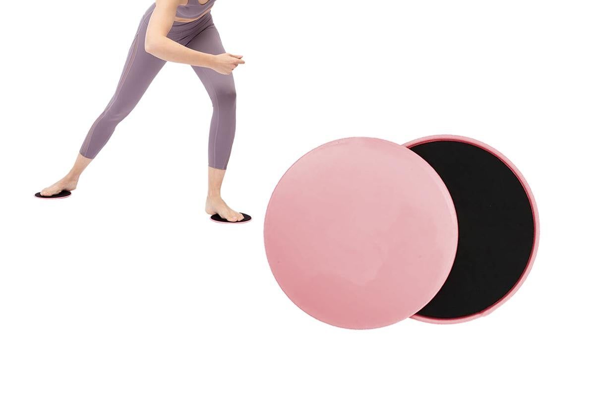 2PCS Gym Training Fitness Exercise Glider Slide Discs Core Slider Workout -Pink V1308-DSZKI-133-3