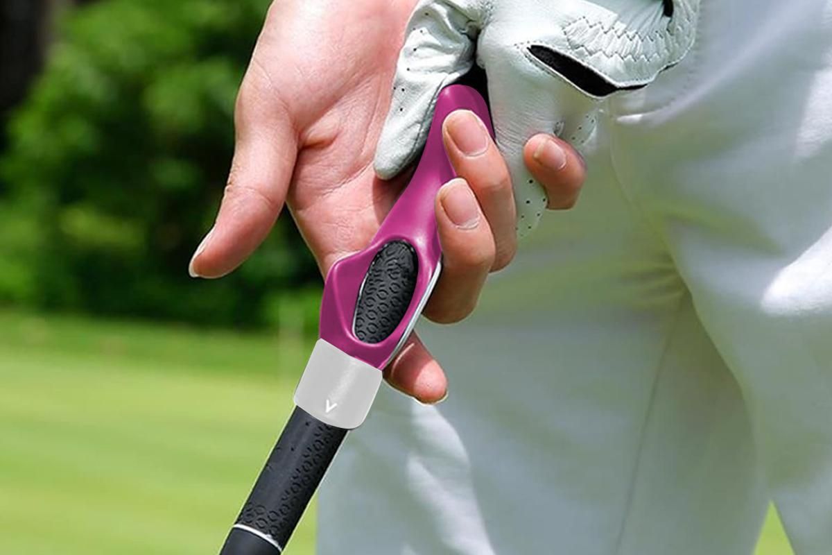 Golf Club Grip Trainer Attachment for Improved Hand Positioning -Pink V1308-DSZKI-135-4
