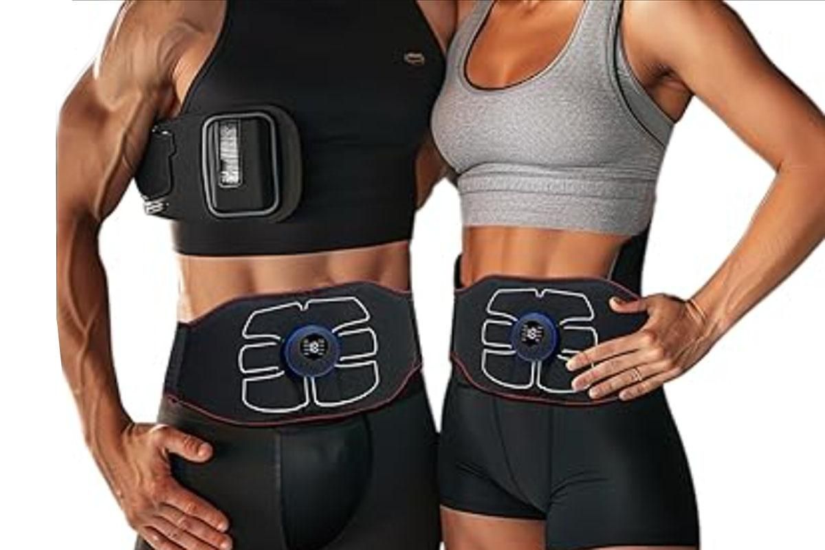 ABS Stimulator EMS Abdominal Muscle Trainer Smart Toning Belt for Home Workouts - L V1308-DSZKI-136-2