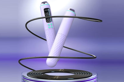 Smart Digital Jump Rope for Accurately Counts Jumps Sets Goals and Monitors Progress -Purple V1308-DSZKI-139-1