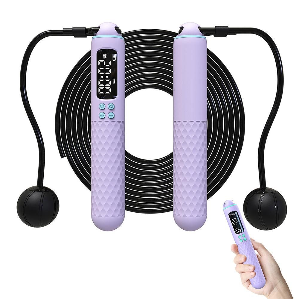 Smart Digital Jump Rope for Accurately Counts Jumps Sets Goals and Monitors Progress -Purple V1308-DSZKI-139-1