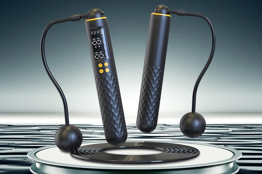 Smart Digital Jump Rope for Accurately Counts Jumps Sets Goals and Monitors Progress -Black V1308-DSZKI-139-2