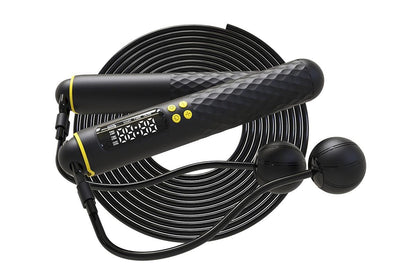 Smart Digital Jump Rope for Accurately Counts Jumps Sets Goals and Monitors Progress -Black V1308-DSZKI-139-2