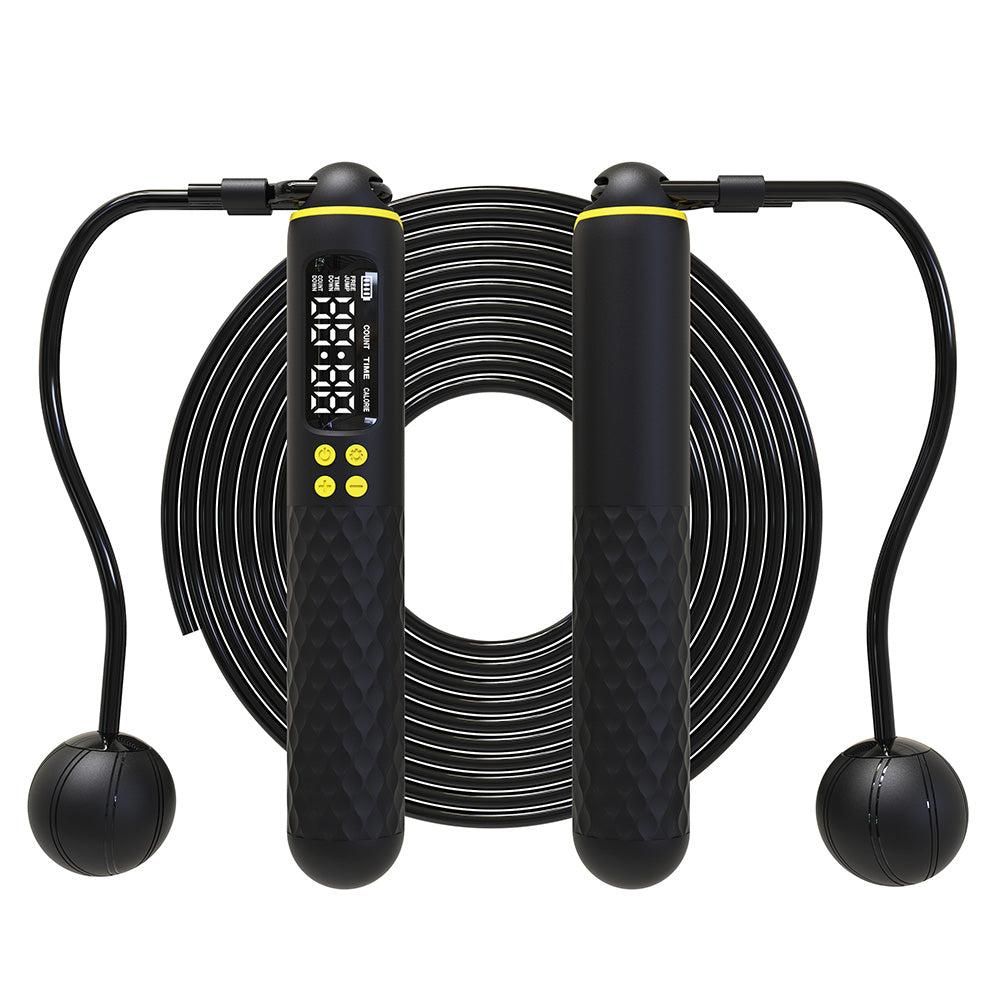 Smart Digital Jump Rope for Accurately Counts Jumps Sets Goals and Monitors Progress -Black V1308-DSZKI-139-2