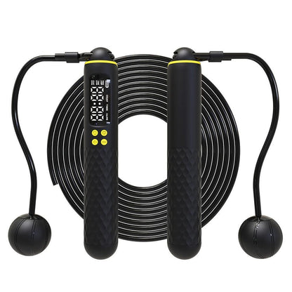 Smart Digital Jump Rope for Accurately Counts Jumps Sets Goals and Monitors Progress -Black V1308-DSZKI-139-2