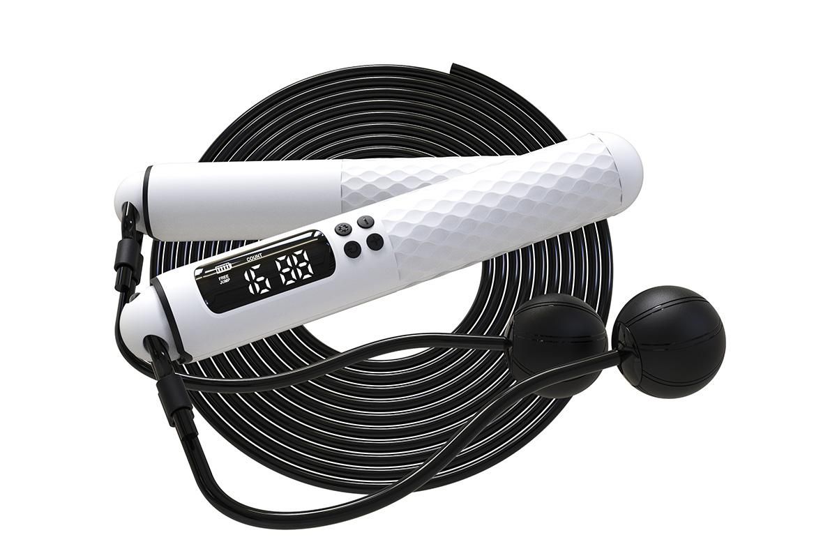 Smart Digital Jump Rope for Accurately Counts Jumps Sets Goals and Monitors Progress -White V1308-DSZKI-139-3