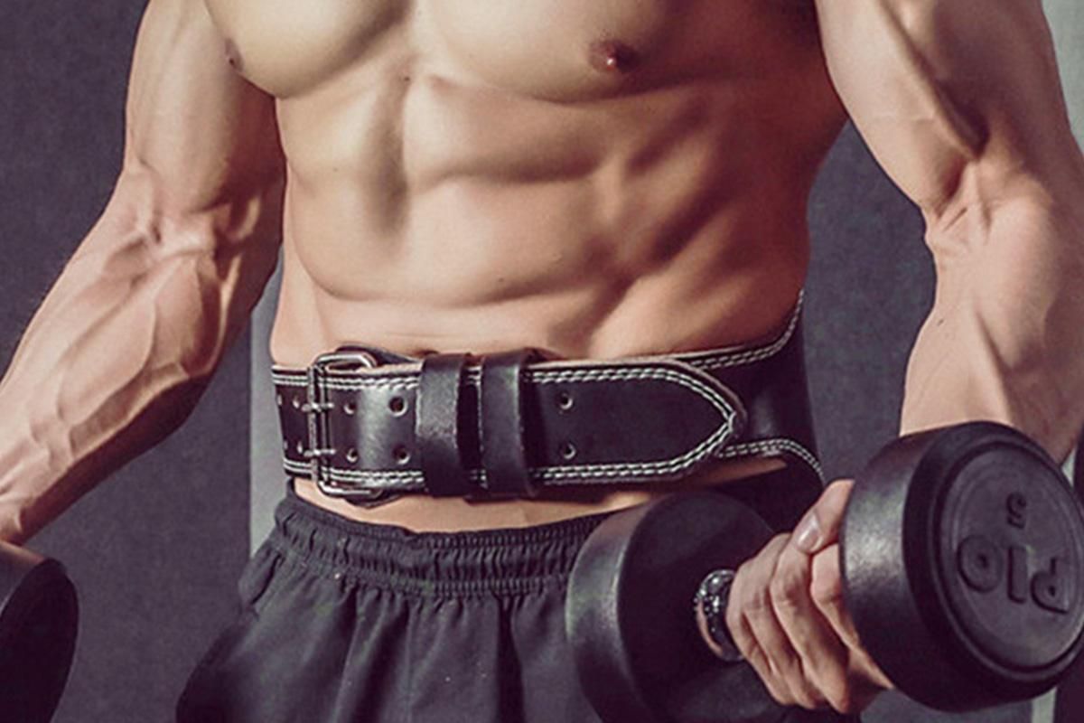 PU Leather Gym Waist Support Belt for Fitness Training and Back Support - M V1308-DSZKI-141-2