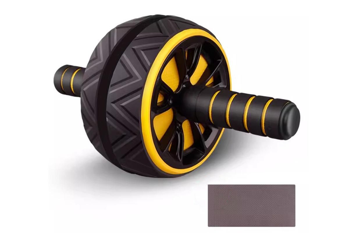 Wide Ab Roller Wheel for Home Gym Core Training - Yellow V1308-DSZKI-145-2