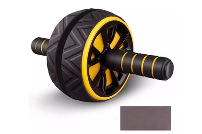 Wide Ab Roller Wheel for Home Gym Core Training - Yellow V1308-DSZKI-145-2