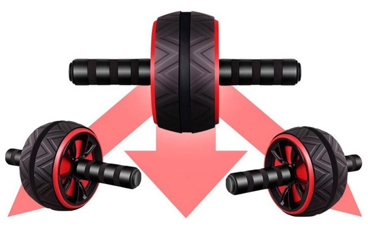 Wide Ab Roller Wheel for Home Gym Core Training - Yellow V1308-DSZKI-145-2