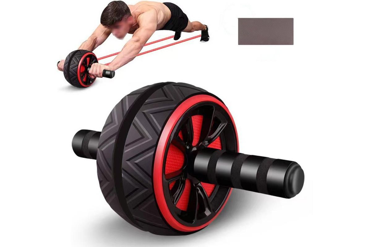 Wide Ab Roller Wheel for Home Gym Core Training - Yellow V1308-DSZKI-145-2