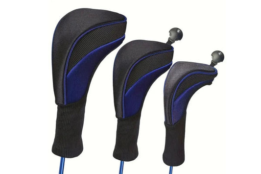 3Pcs Set Golf Club Head Cover for Woods and Driver with Interchangeable Tags 3 4 5 7 X - Blue V1308-DSZKI-147-2