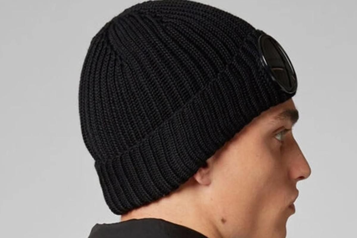 Winter Ski Hat with Goggles - Thermal Knit Beanie for Men & Women - Black V1308-DSZKI-148-2
