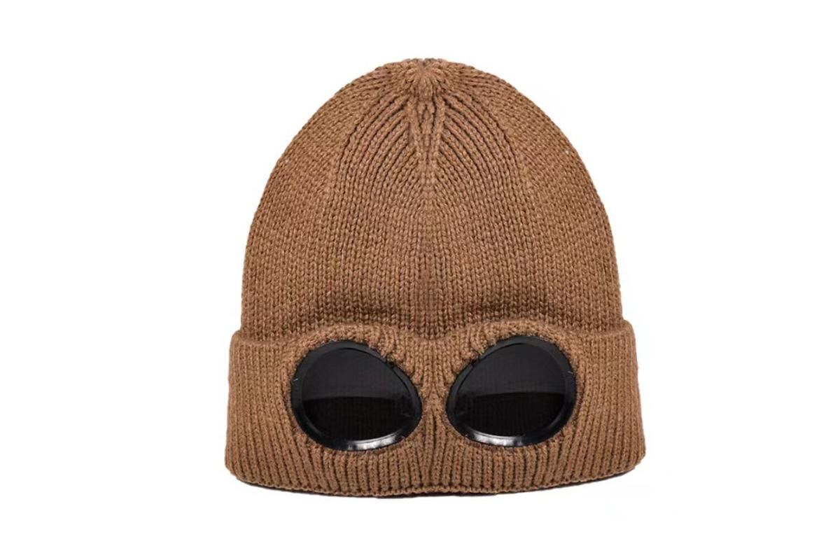 Winter Ski Hat with Goggles - Thermal Knit Beanie for Men & Women - Black V1308-DSZKI-148-2