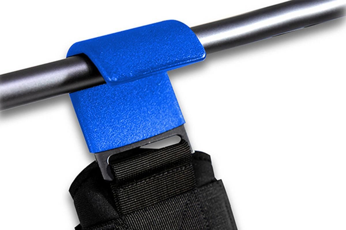 2pcs Weight Lifting Hook Hand Grip Support Wrist Straps Powerlifting Grips Gym Gloves(Blue) V1308-DSZKI-149-3