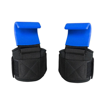 2pcs Weight Lifting Hook Hand Grip Support Wrist Straps Powerlifting Grips Gym Gloves(Blue) V1308-DSZKI-149-3