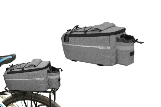 Cycling Rear Rack Water-resistant Storage Bottle Luggage Bag Bike Rear Pannier Bag - Grey V1308-DSZKI-15-1