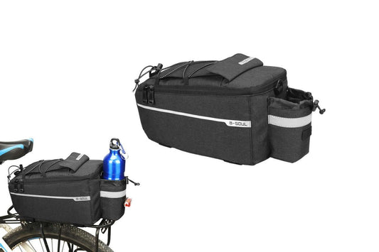 Cycling Rear Rack Water-resistant Storage Bottle Luggage Bag Bike Rear Pannier Bag - Black V1308-DSZKI-15-2