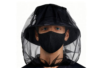 5Pcs Mosquito Head Net Bug Net Hat for Camping Hiking Fishing Gardening - Black V1308-DSZKI-151-1