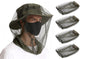 5Pcs Mosquito Head Net Bug Net Hat for Camping Hiking Fishing Gardening - Army Green V1308-DSZKI-151-2
