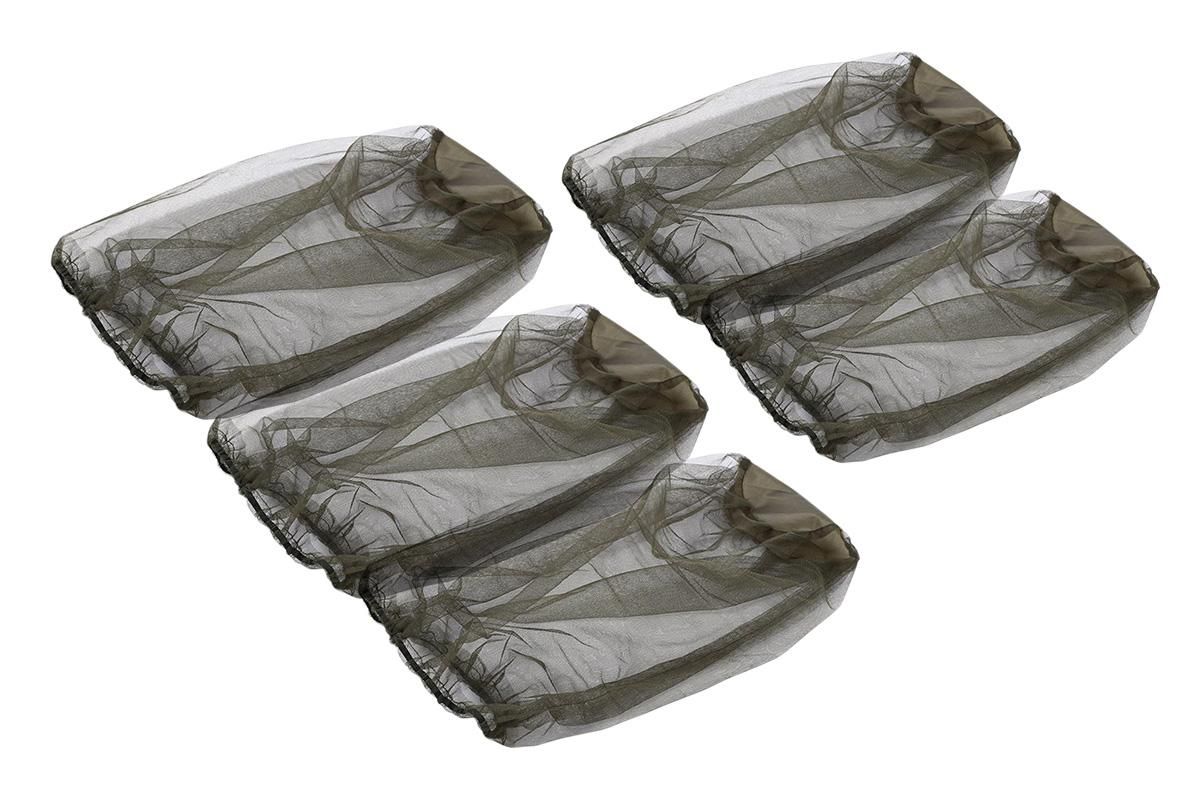5Pcs Mosquito Head Net Bug Net Hat for Camping Hiking Fishing Gardening - Army Green V1308-DSZKI-151-2
